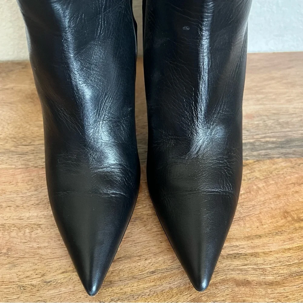 Tory Burch Penelope Womens Black Leather Ankle Boots Size 7 M - Picture 4 of 15